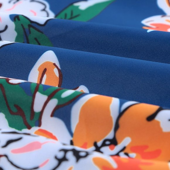 Floral Print Criss Cross U-neck One-piece Swimsuit - Picture 11 of 14